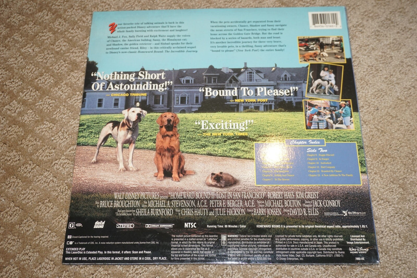 Homeward Bound II: Lost in San Francisco (1996) 2 LaserDisc NEW Sealed