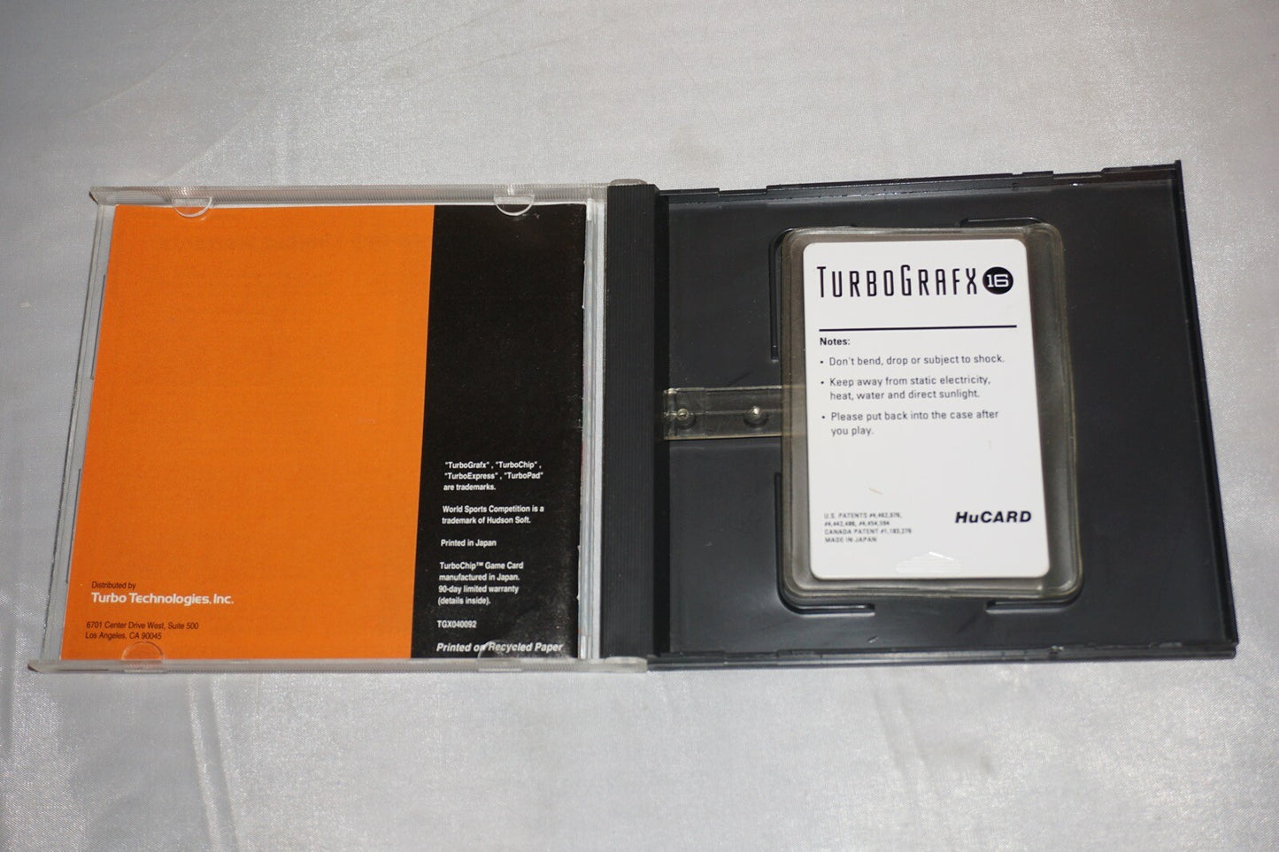 World Sports Competition (Turbo Grafx 16 tg16) Complete in Case Turbografx
