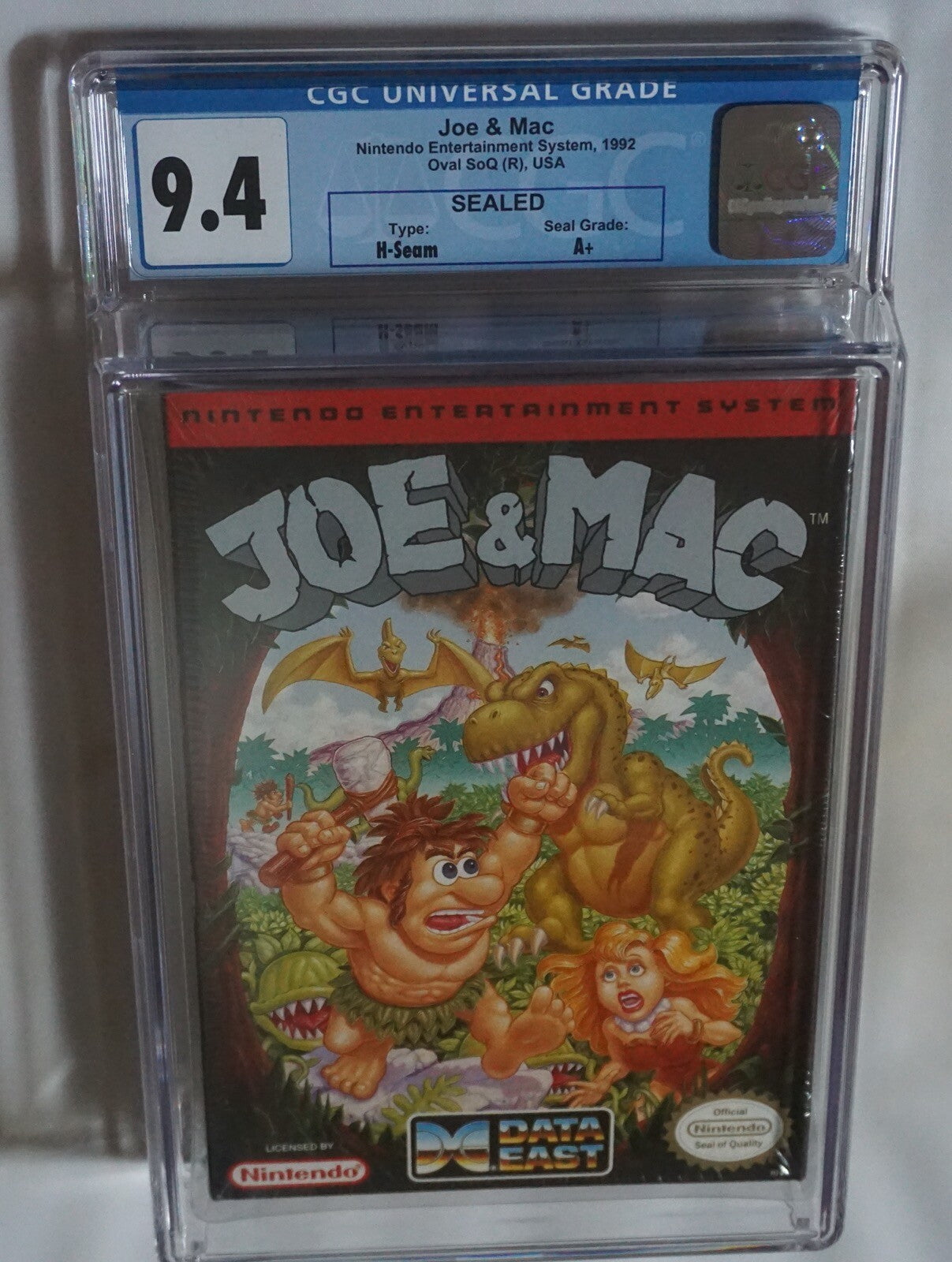 Joe & Mac (Nintendo NES) CGC 9.4 A+ NEW Sealed