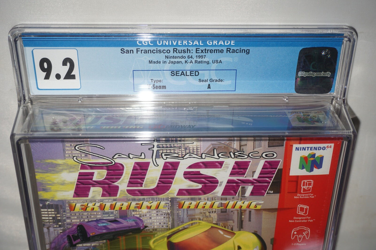 San Francisco Rush Extreme Racing (Nintendo 64 N64) CGC 9.2 A NEW Sealed