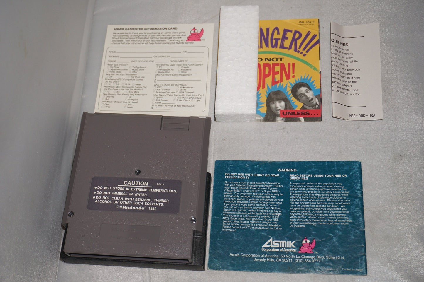 Wurm Journey to Center of Earth (Nintendo NES) Complete in Box w/ Reg Card CIB