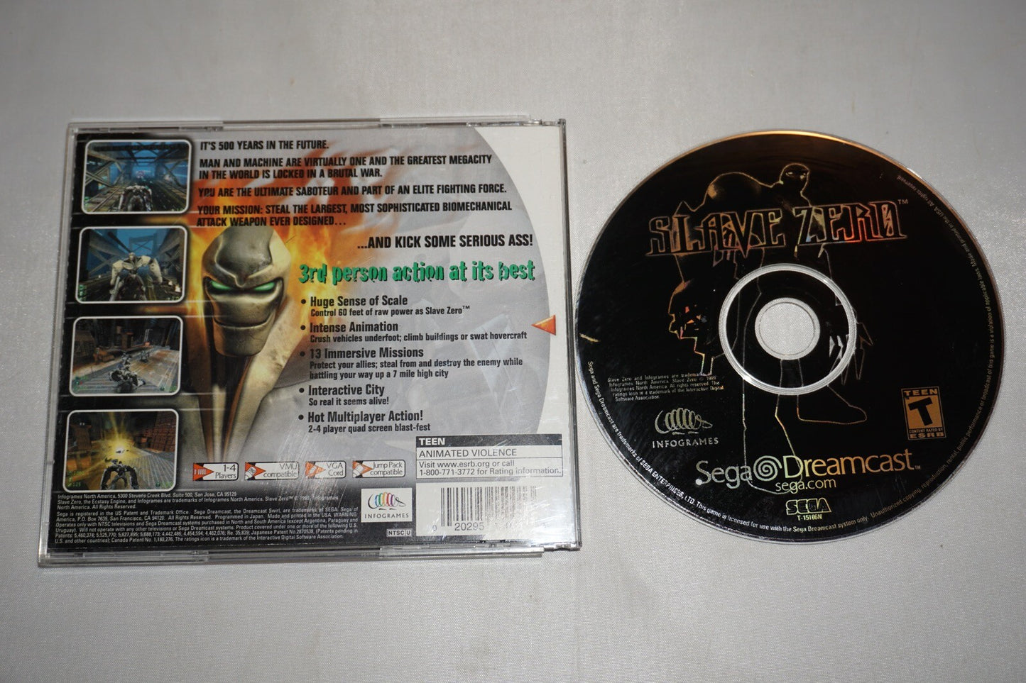 Slave Zero (Sega Dreamcast) w/ Case Tested