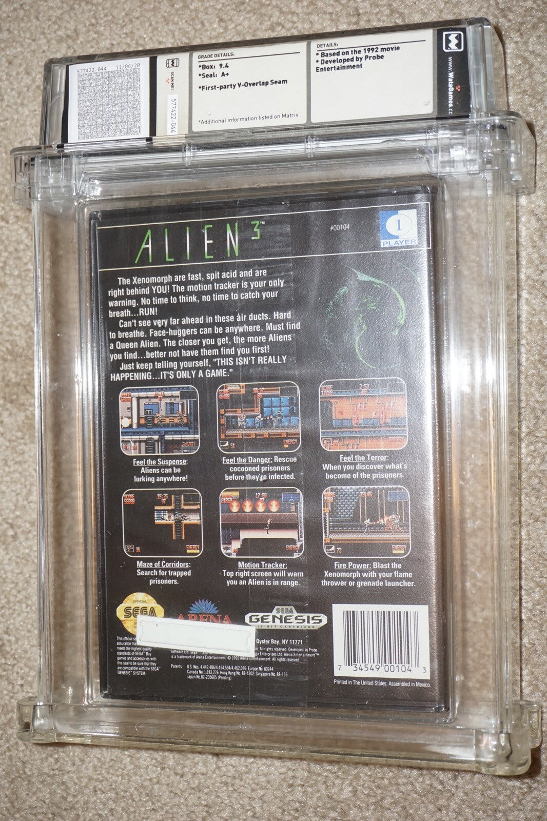 Alien 3 (Sega Genesis) WATA 9.4 A+ NEW Factory Sealed