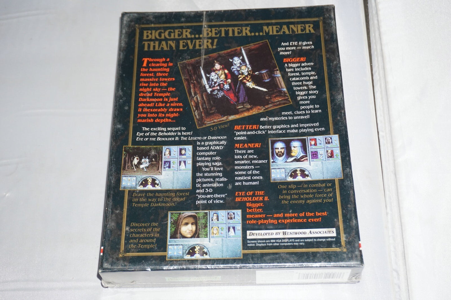Advanced Dungeons & Dragons Eye of Beholder II 2 Legend Darkmoon (IBM PC) NEW