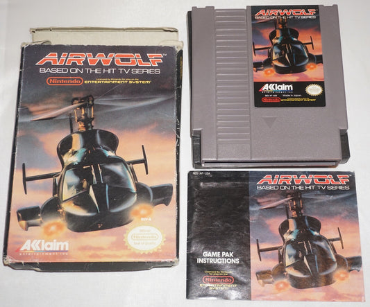 Airwolf (Nintendo NES) Complete in Box CIB
