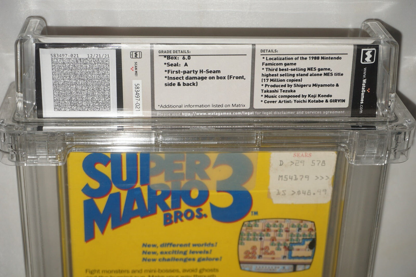 Super Mario Bros 3 (Nintendo NES) NEW Sealed WATA 6.0 A