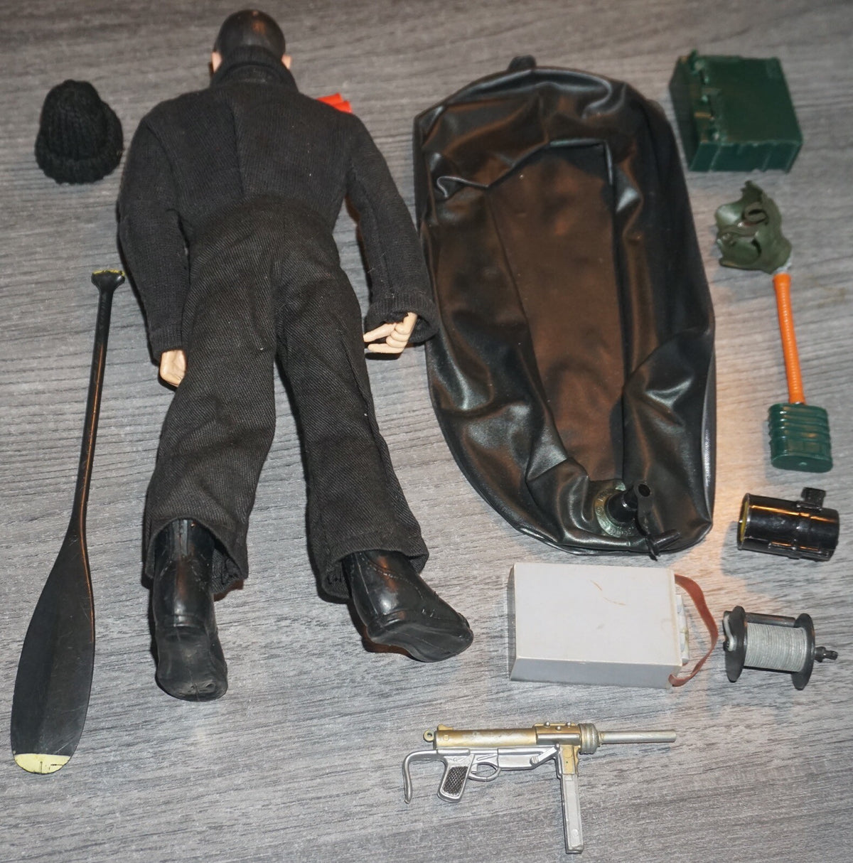 1964 Original & Complete Demolition Man With Boat G.I Joe Figure GI