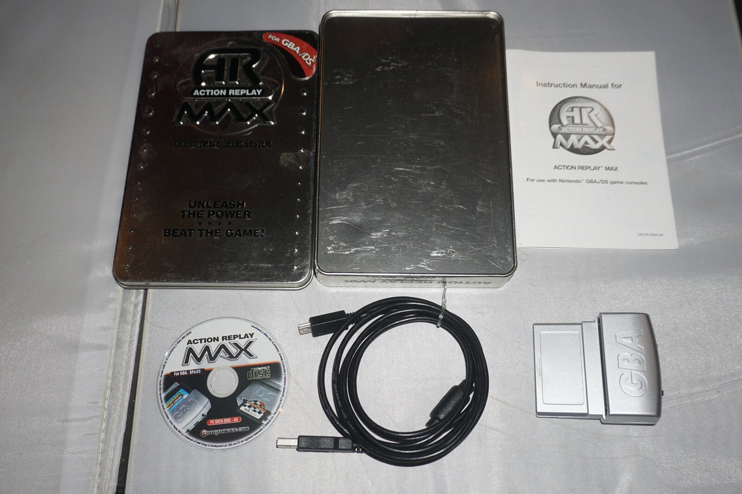 Action Replay Max (Nintendo Gameboy Advance DS GBA) Complete w/ Cable Tested #1