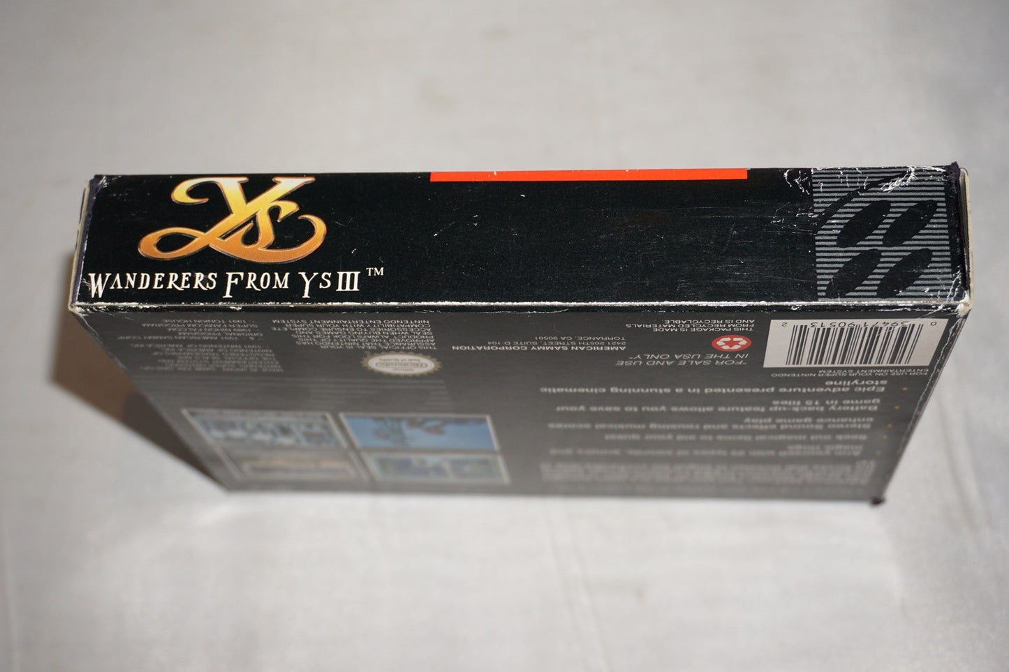 Ys III: Wanderers From Y's (Super Nintendo SNES) Complete in Box CIB