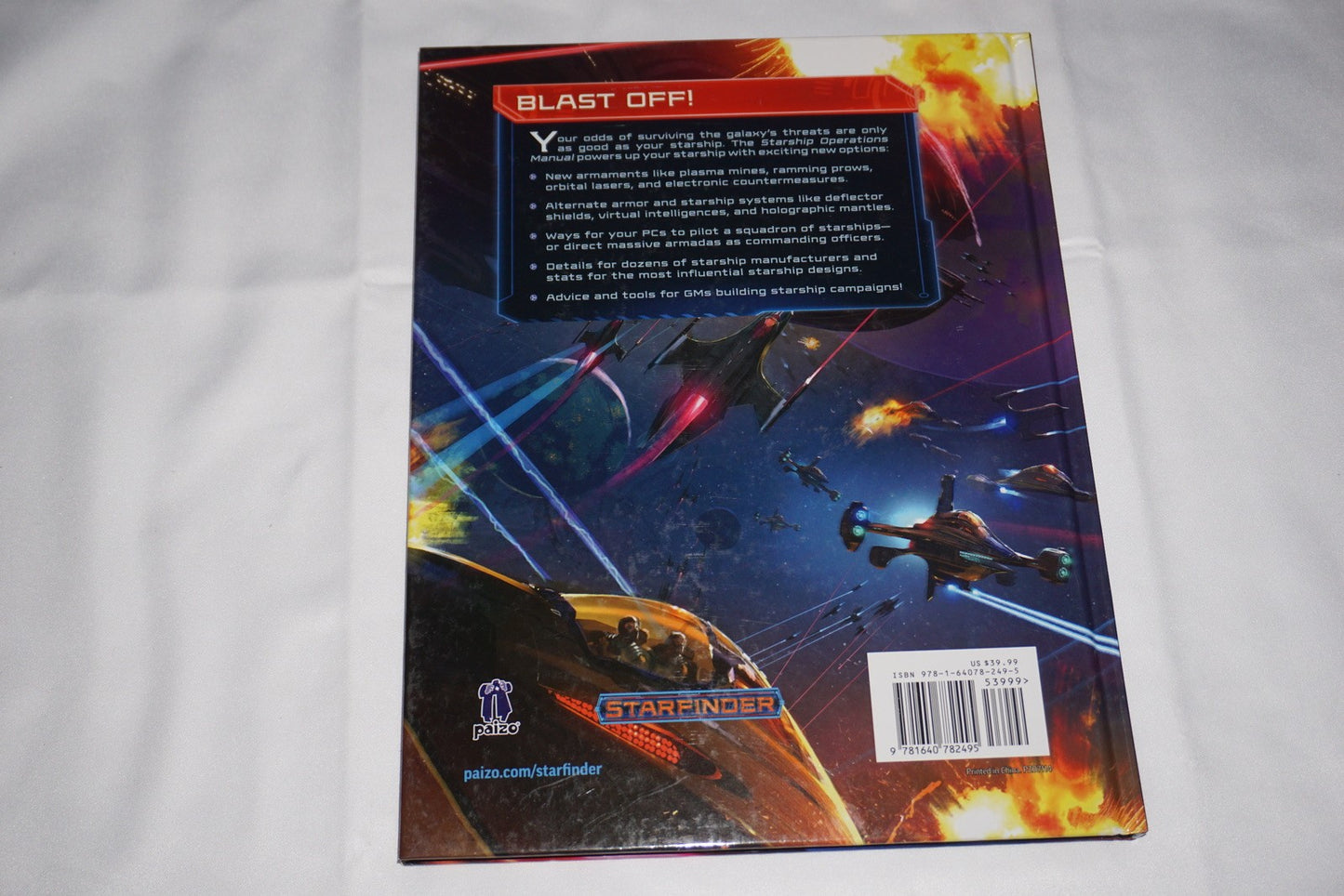 Starship Operations Manual Hardcover Book Starfinder NEW