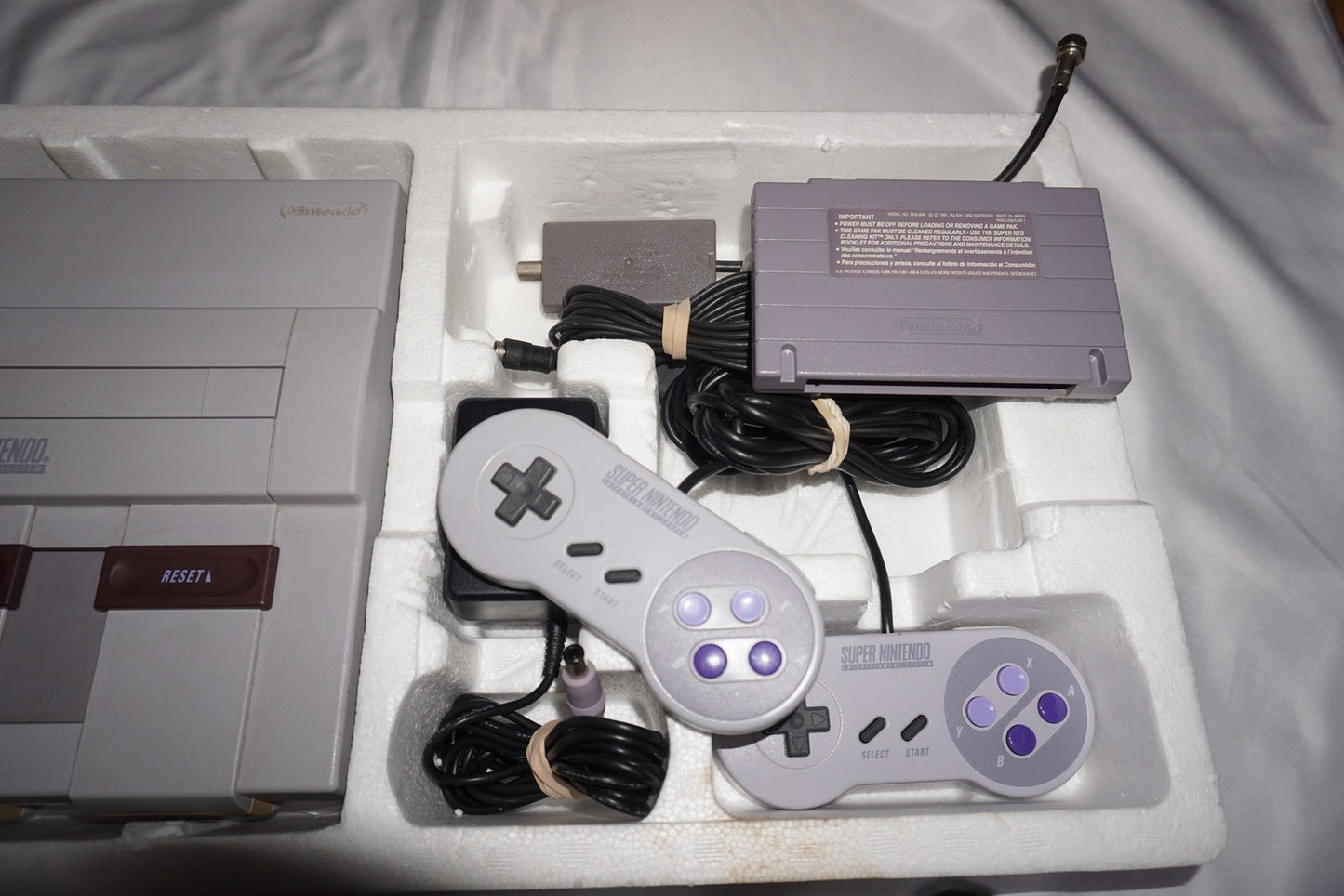 Donkey Kong Country Super Nintendo SNES Console System Matching Serial CIB Box