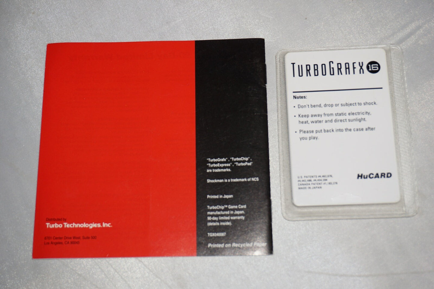 Shockman (Turbo Grafx 16 tg16) with Manual Turbografx