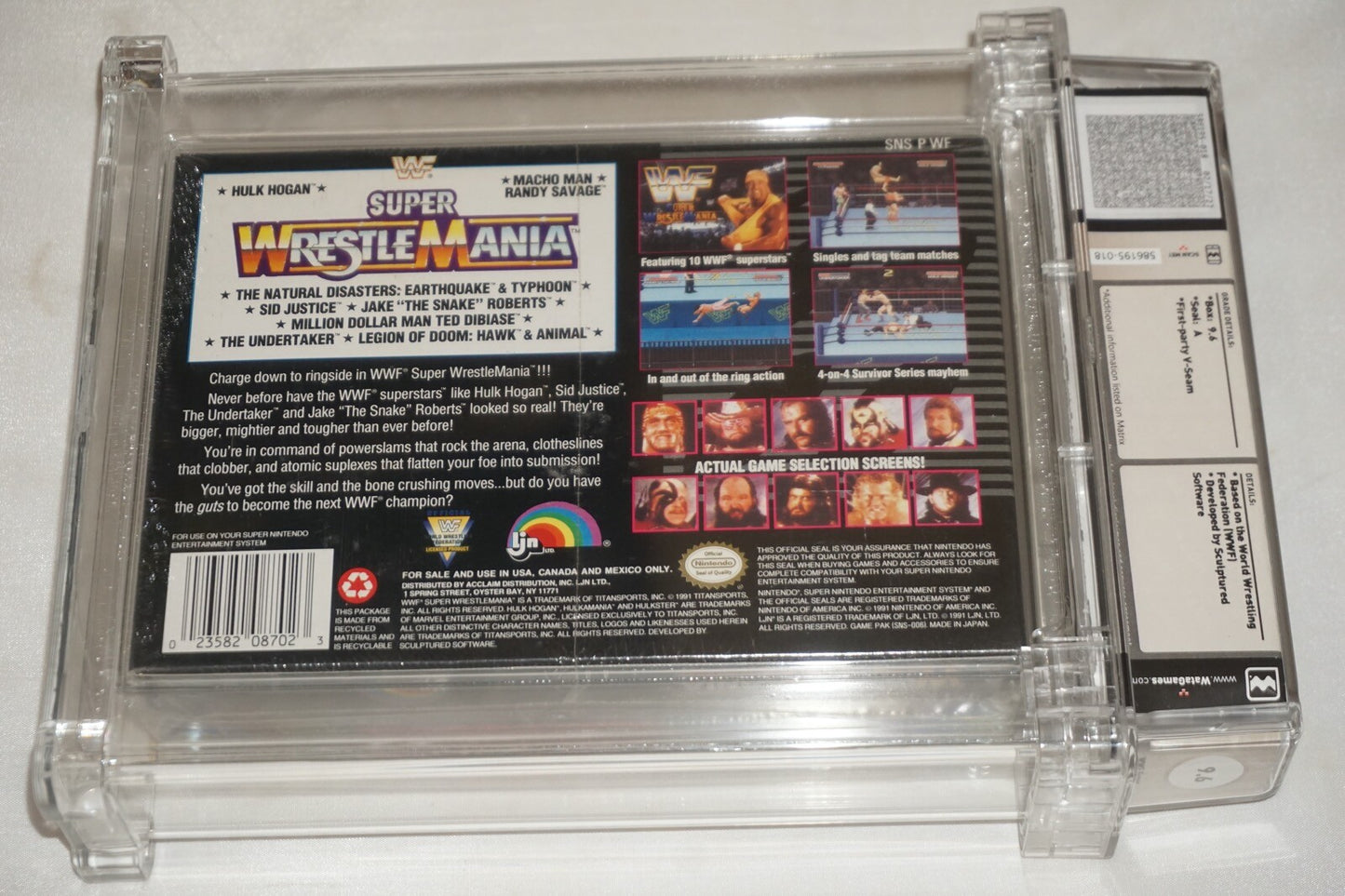 WWF WWE Super Wrestlemania MIJ (Super Nintendo SNES) NEW Sealed WATA 9.6 A