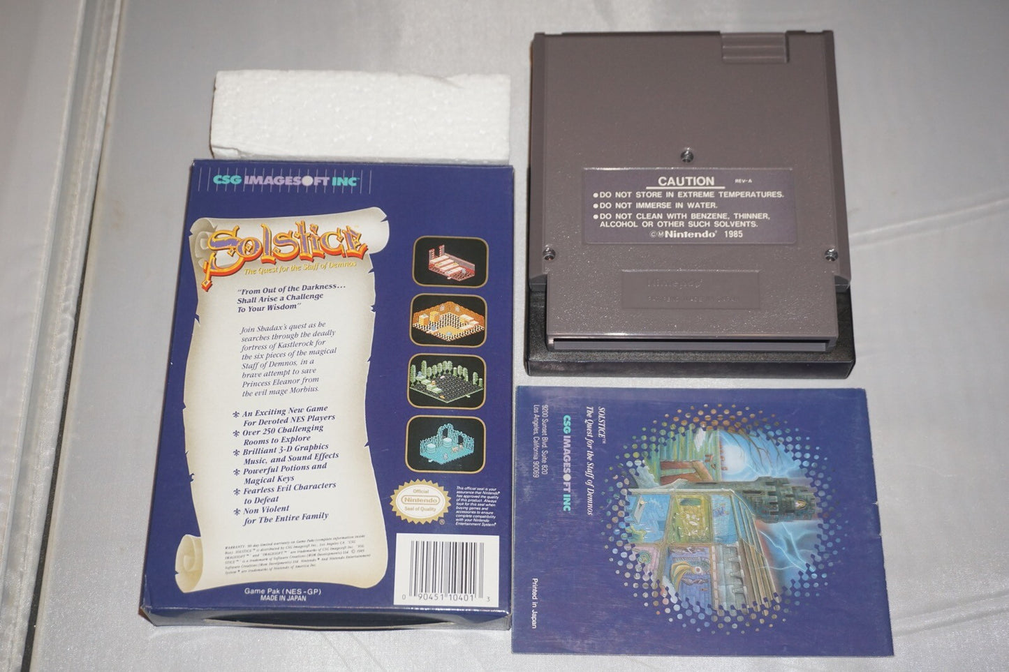 Solstice (Nintendo NES) Complete in Box CIB Near Mint #1
