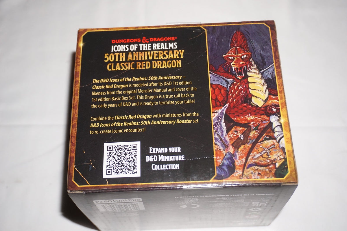 Icons of the Realms: 50th Anniversary Classic Red Dragon Miniature D&D NEW