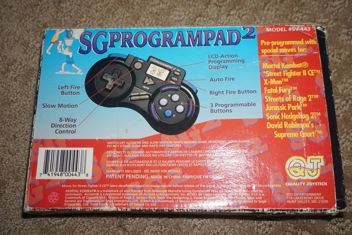 Sg Programpad 2 Controller (Sega Genesis) with Box