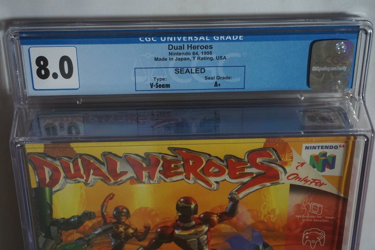 Dual Heroes (Nintendo 64 N64) CGC 8.0 A+ NEW Sealed