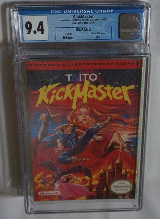 Kickmaster (Nintendo NES) CGC 9.4 A+ NEW Sealed