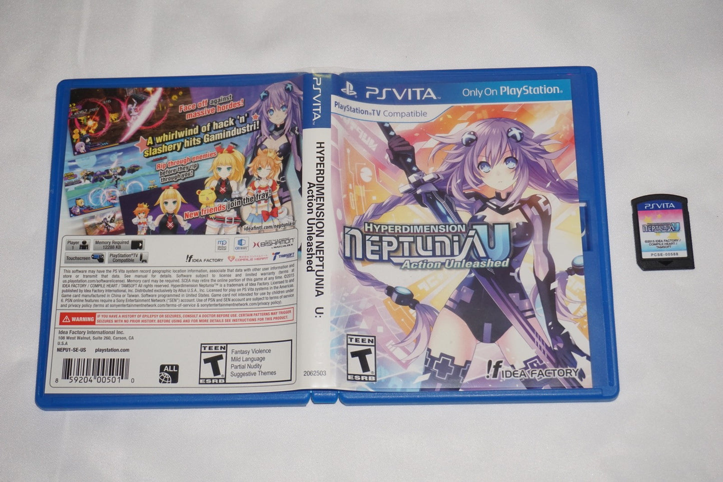 Hyerdimension Neptunia U Action Unleashed (Sony Vita) with Case