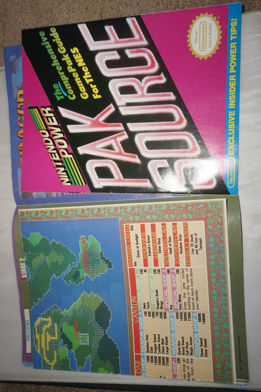 March/April 1990 Super Mario Bros 3 Nintendo Power Magazine #1 Map Tips