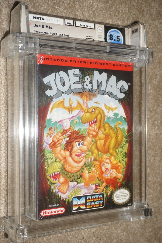 Joe & Mac (Nintendo NES) WATA 8.5 B+ NEW Factory Sealed