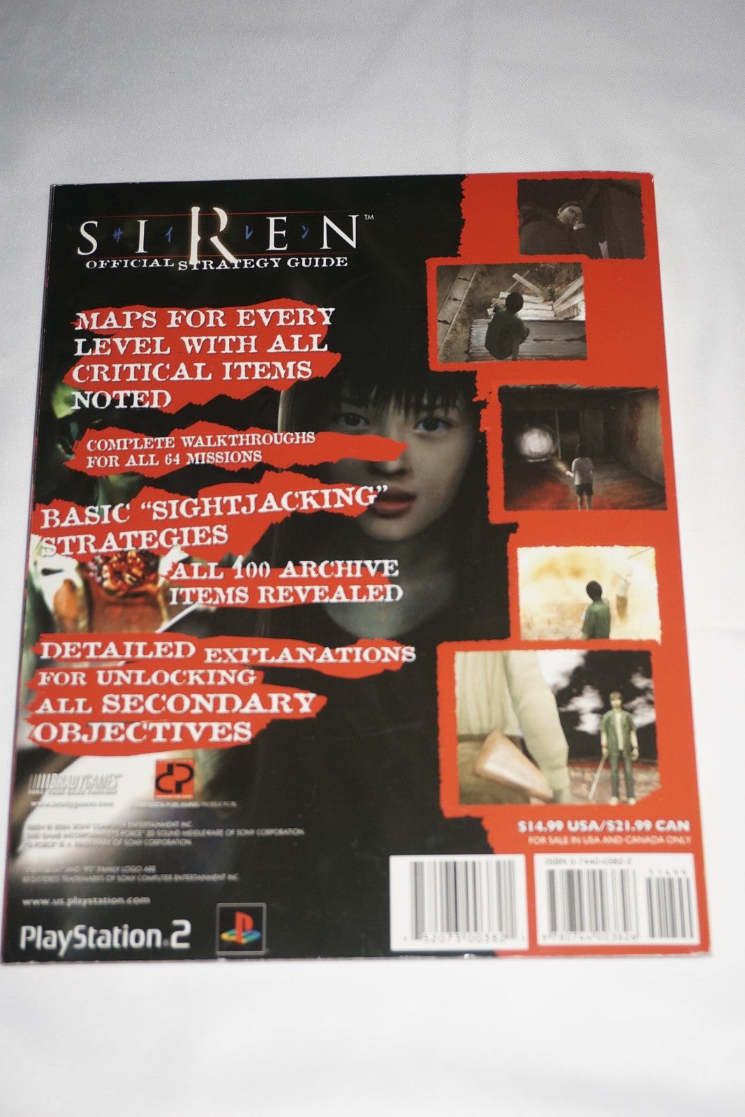 Siren Brady Official Strategy Guide Playstation 2 ps2