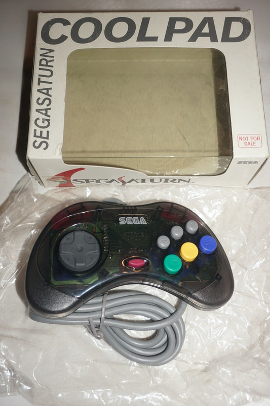 Clear Black Coolpad Controller (Sega Saturn) with Box