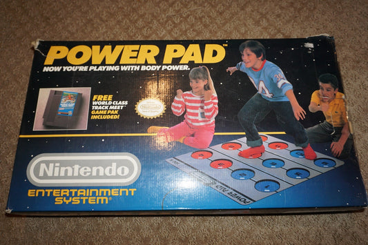Power Pad (Nintendo NES) Complete in Box CIB w/ Track Meet