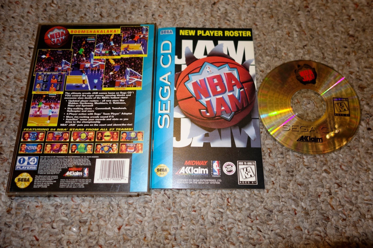 NBA Jam (Sega CD, 1994) Complete