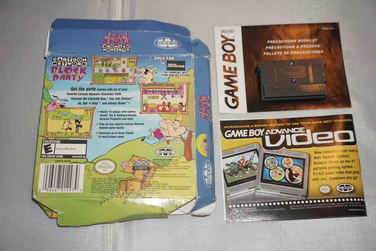 Cartoon Network Block Party (Nintendo Gameboy Advance Game Boy GBA) Complete CIB