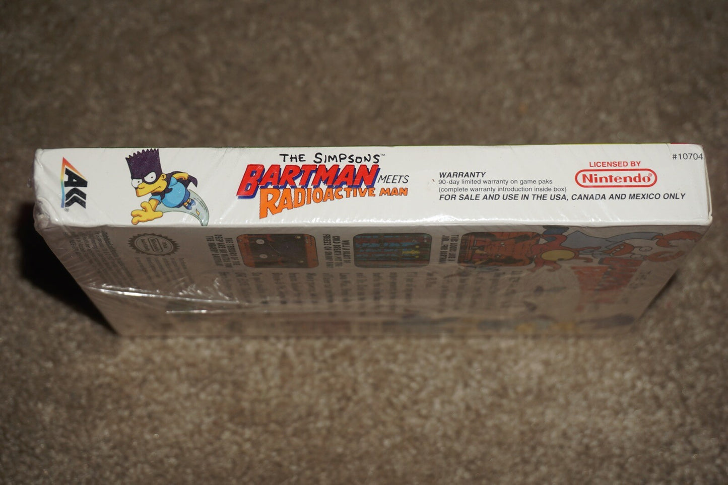 Simpsons Bartman Meets Radioactive Man (Nintendo NES) NEW Factory Sealed