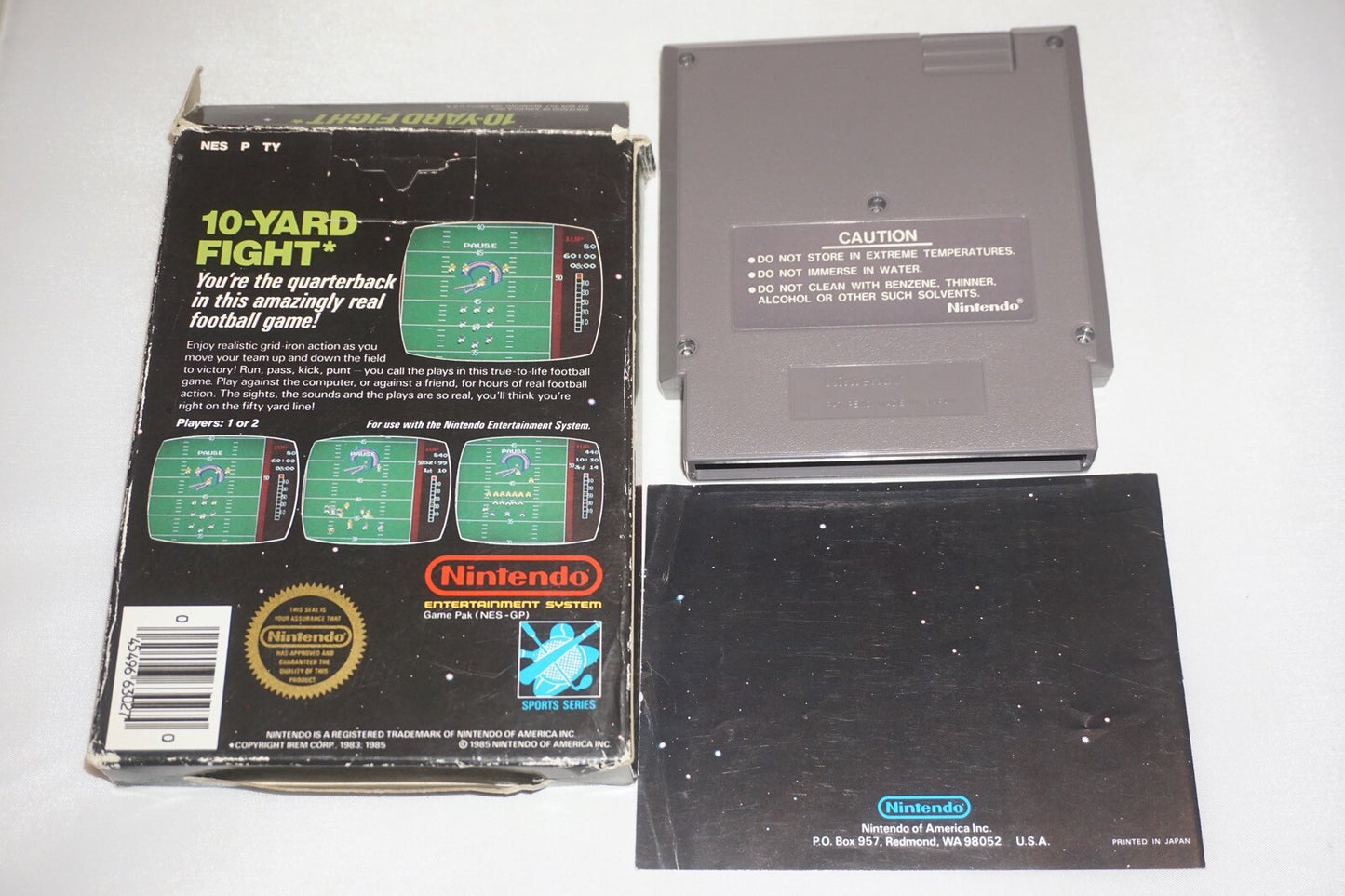 10 Yard Fight HANGTAB (Nintendo NES) Complete in Box CIB #1