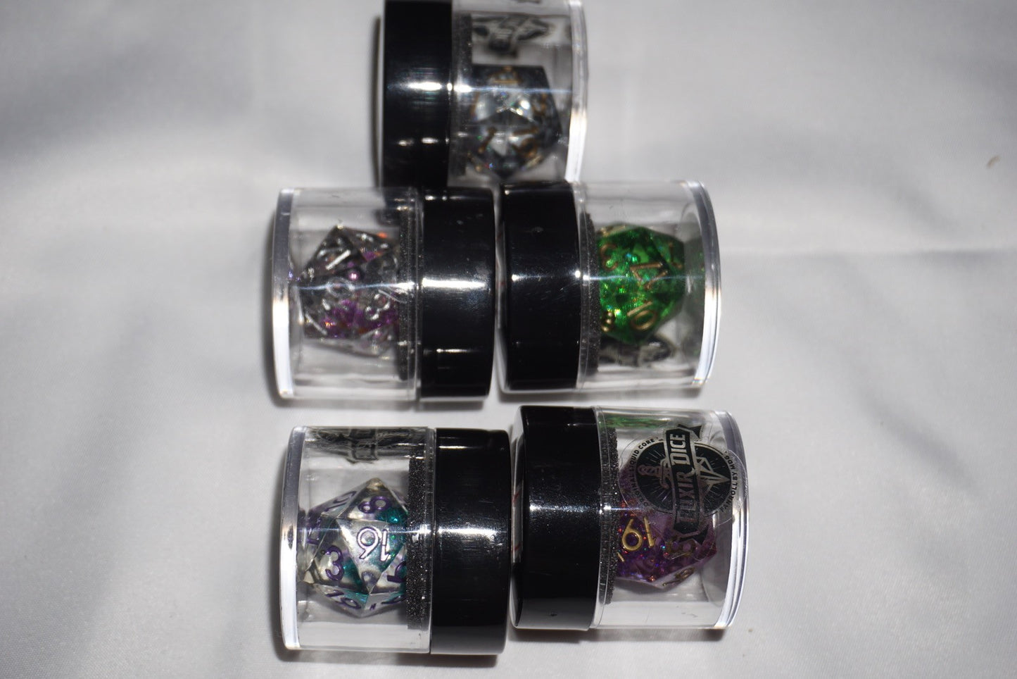 Fanroll Individual D20 Elixir Liquid Core Set Of 5 Dice Set Lot NEW Sealed
