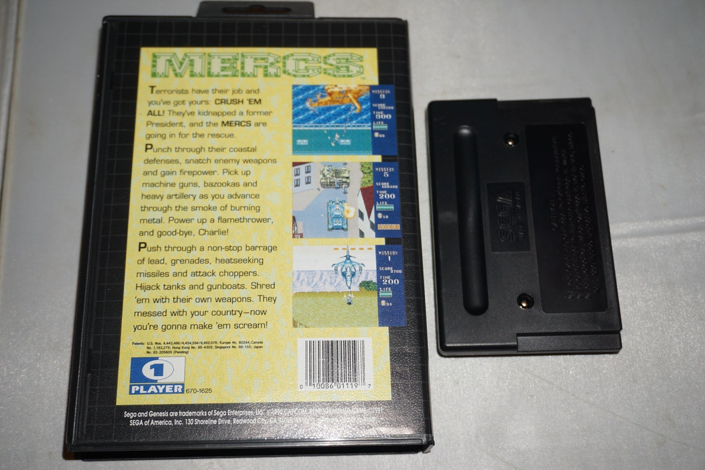 Mercs (Sega Genesis) with Case No Manual