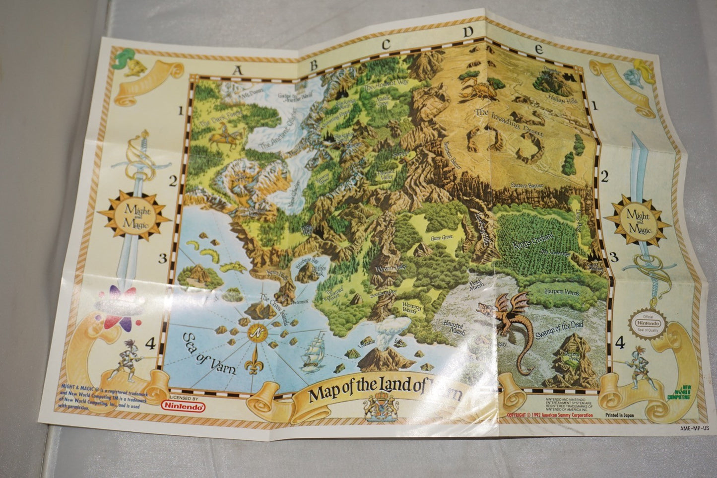 Might & Magic Secret Inner Sanctum (Nintendo NES) Complete in Box w/ Map CIB