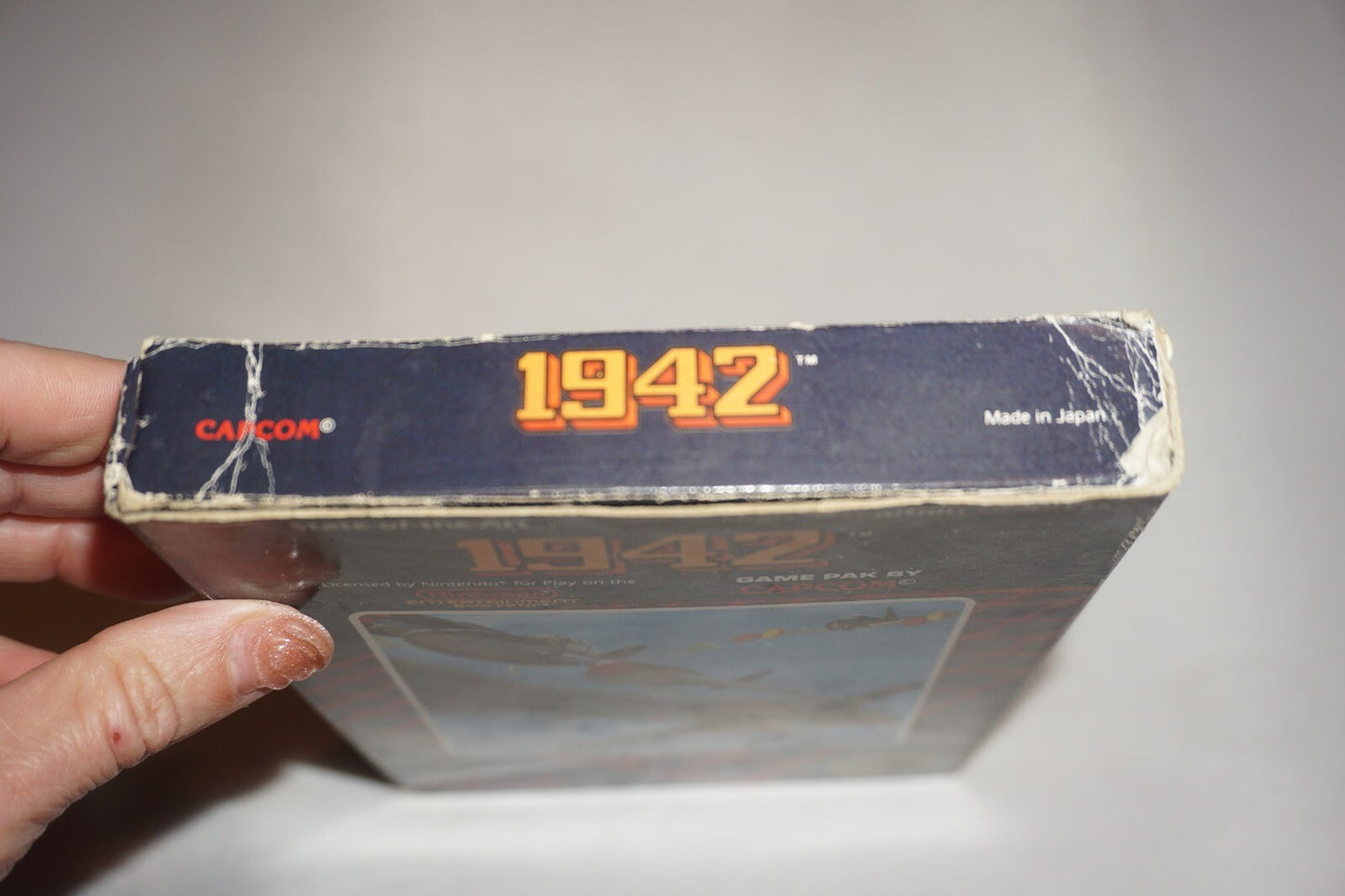 1942 HANGTAB (Nintendo NES) Complete in Box CIB First Print Non Rev A