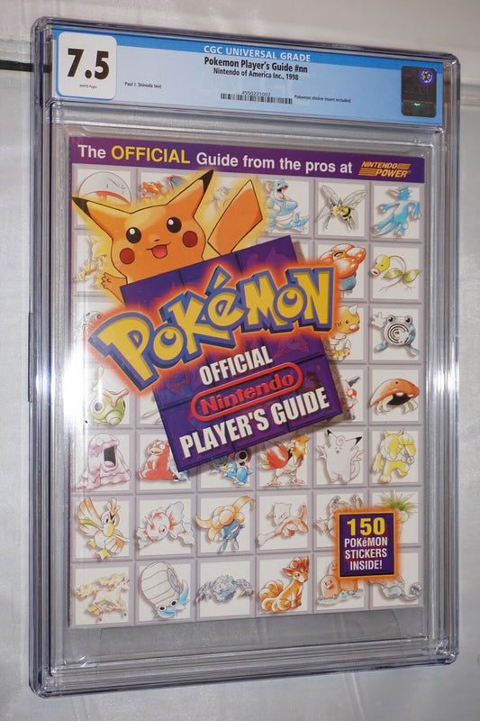 Pokemon Official Player's Guide Nintendo Game Boy Gameboy w/ Stickers CGC 7.5