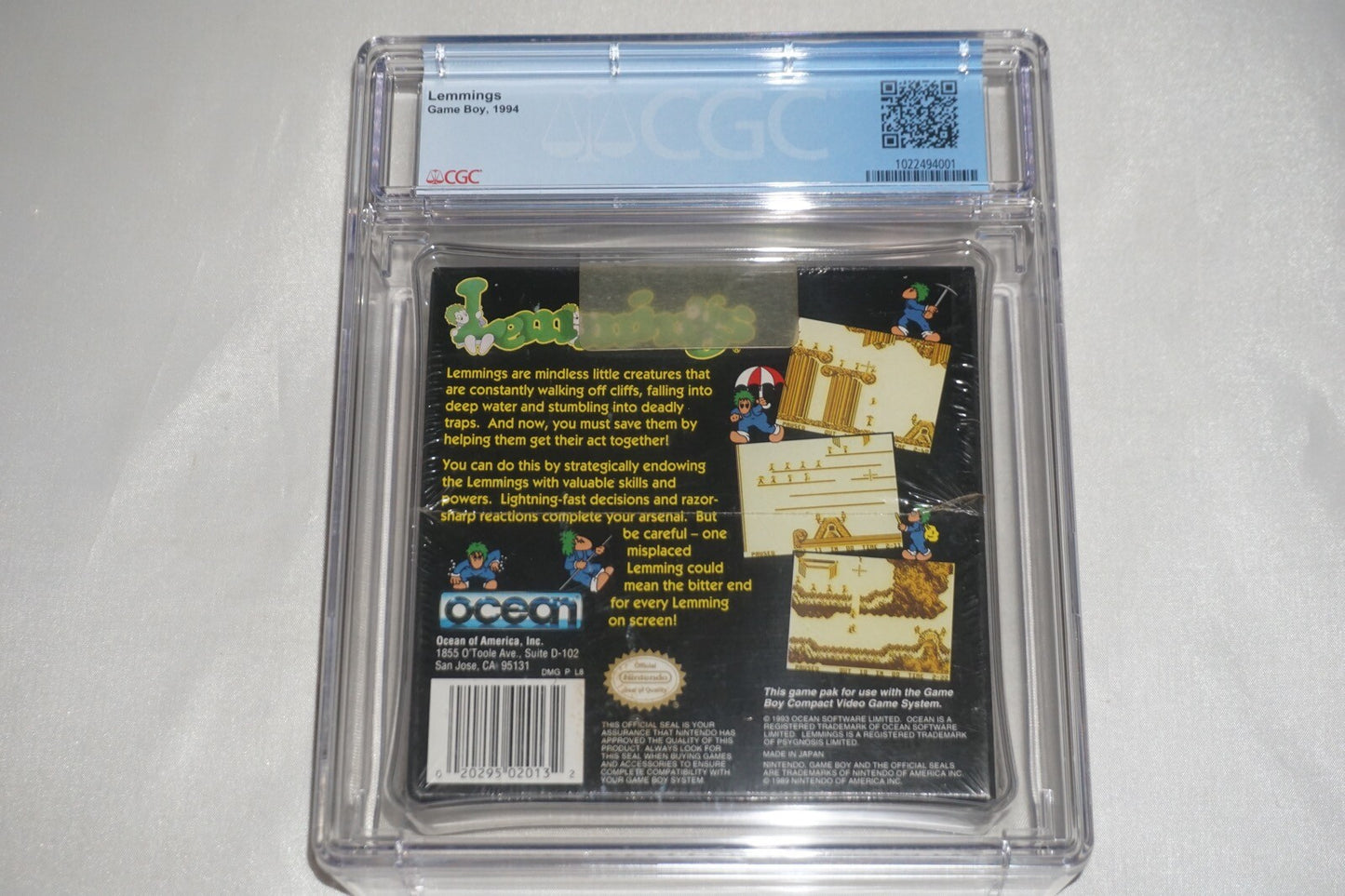 Lemmings (Nintendo Game Boy Gameboy) CGC 8.5 A NEW Sealed