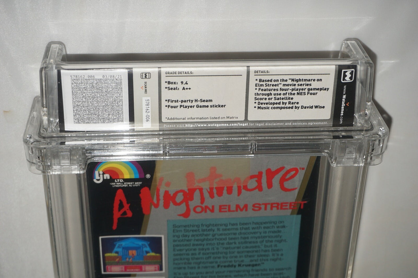 A Nightmare on Elm Street (Nintendo NES) NEW Sealed WATA 9.4 A++