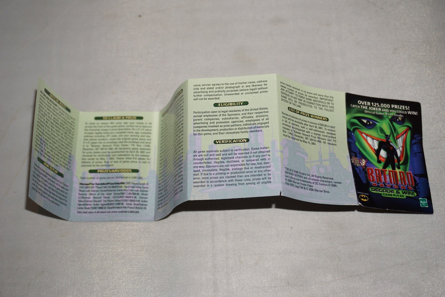 Batman Beyond: Return of Joker (Nintendo 64 N64) Complete in Box w/ Game Piece