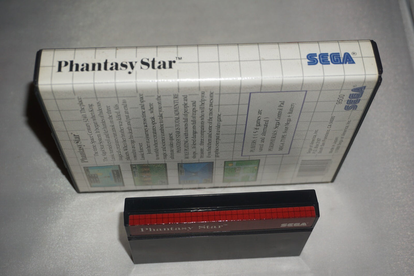 Phantasy Star (Sega Master System SMS) Complete in Case Re-Release Battery