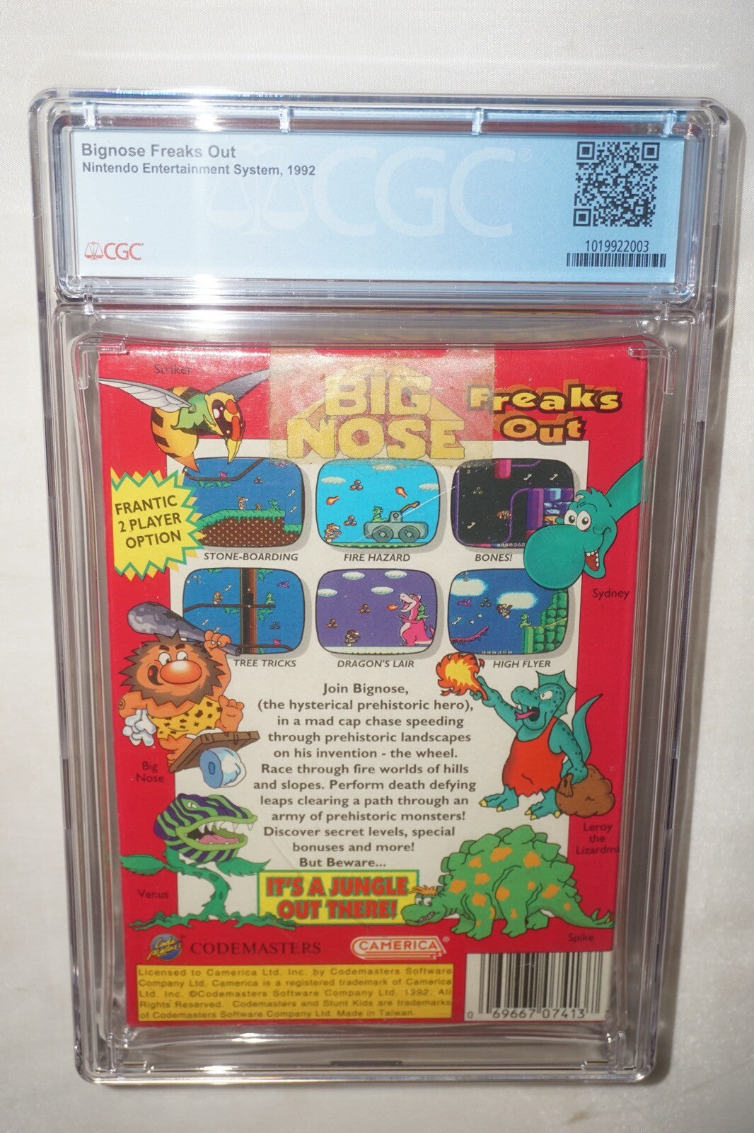 Big Nose Freaks Out (Nintendo NES) CGC 9.4 A++ NEW Sealed