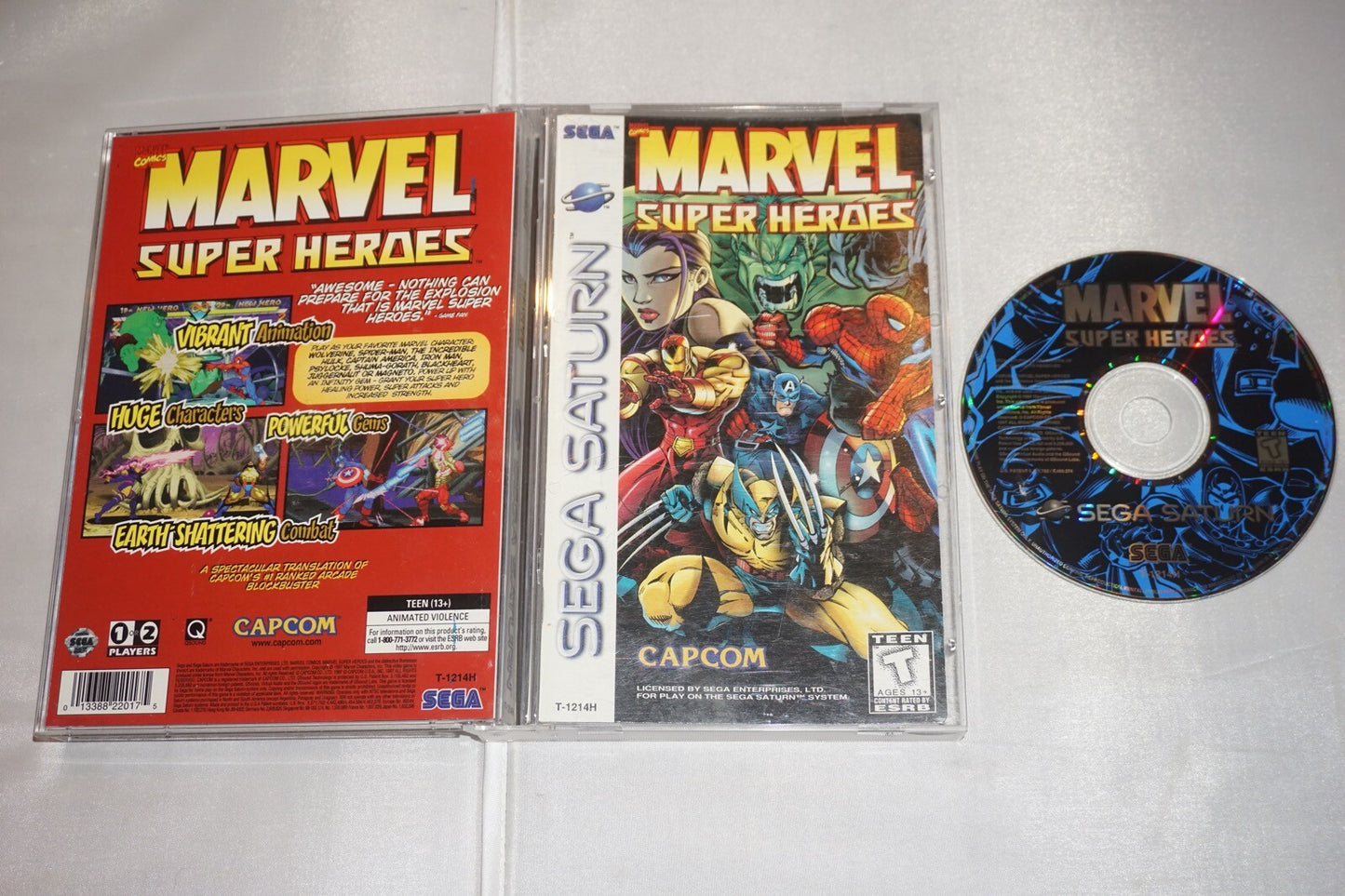 Marvel Super Heroes (Sega Saturn) Complete w/ Reg Card