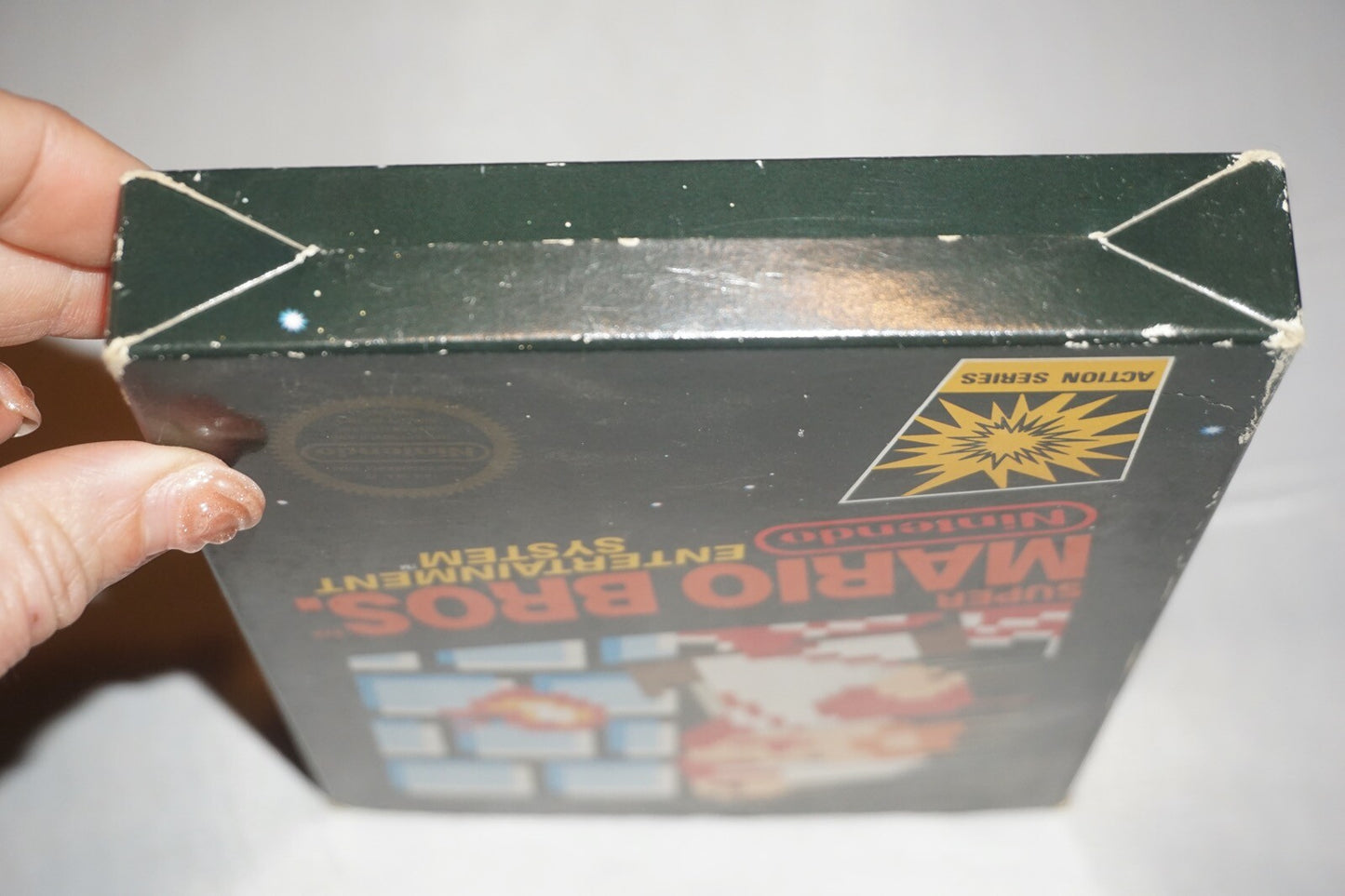 Super Mario Bros HANGTAB (Nintendo NES) Complete in Box CIB #3