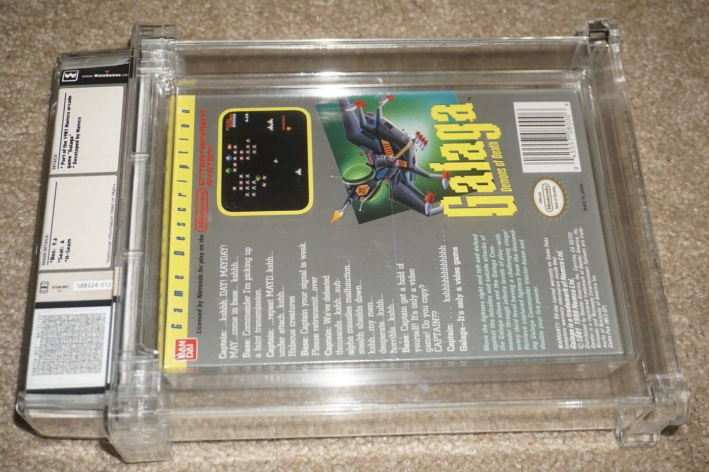 Galaga Demons Of Death (Nintendo NES) WATA 9.6 A NEW Factory Sealed