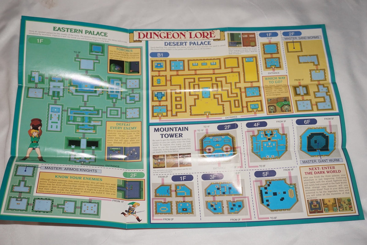 Legend Of Zelda A Link To Past (Super Nintendo SNES) Complete w/ Map Tips CIB