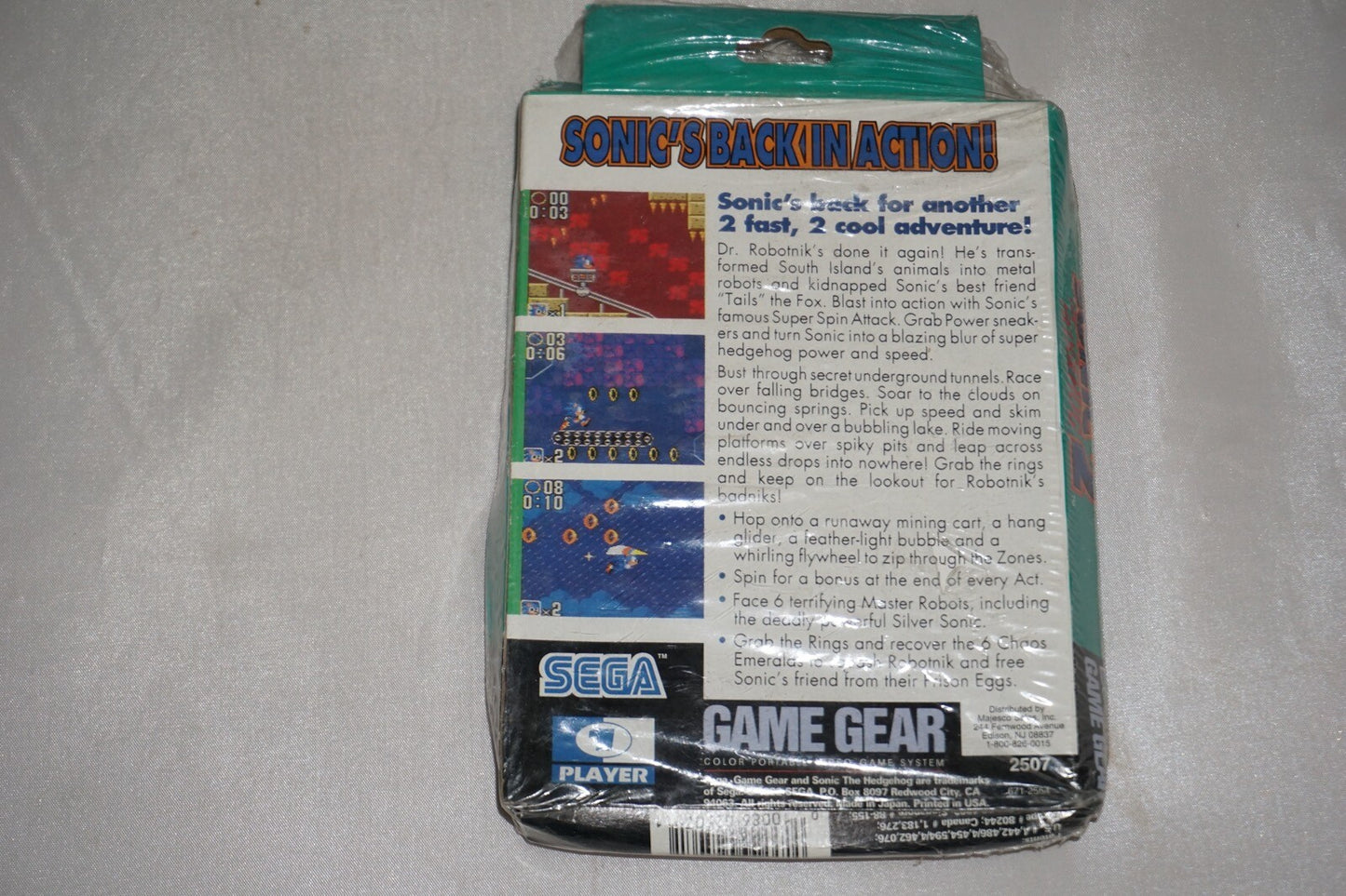 Sonic the Hedgehog 2 (Sega Game Gear) NEW Factory Sealed