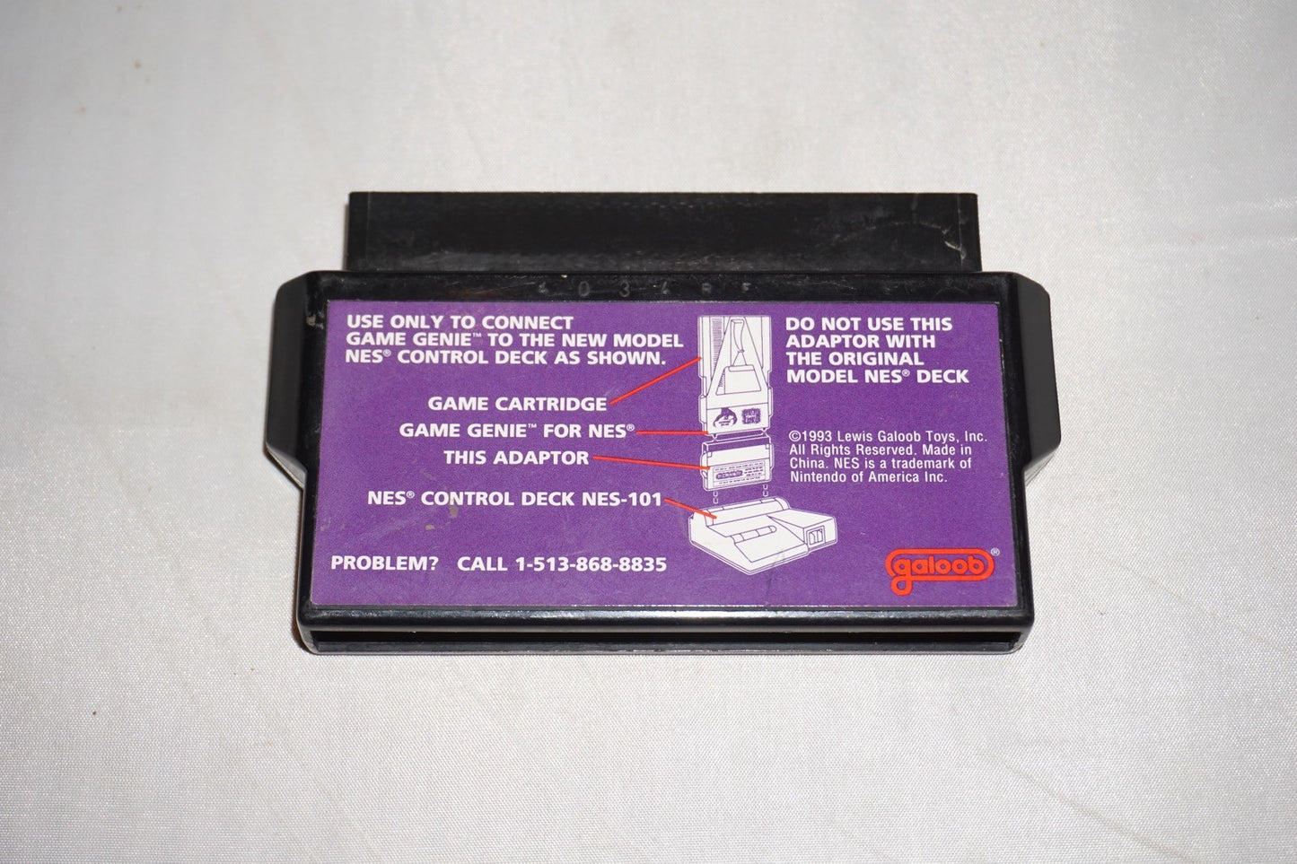 Game Genie Adapter (Nintendo NES Top Loader 101)