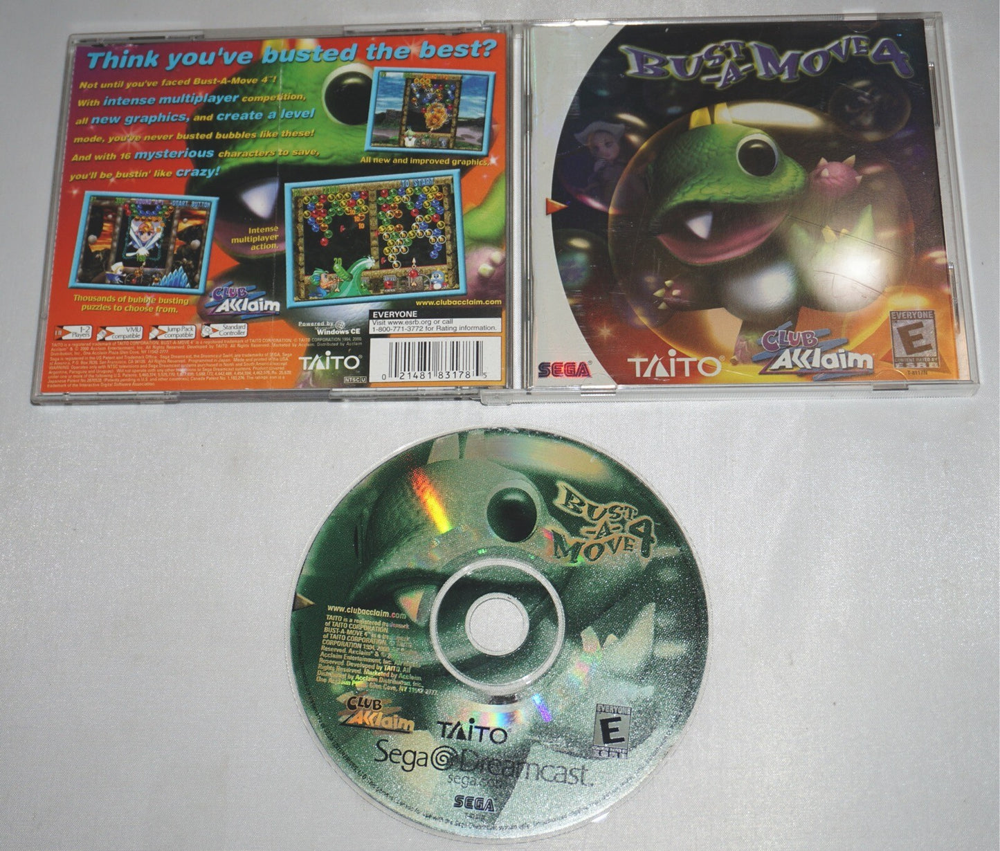 Bust a Move 4 (Sega Dreamcast) Complete Tested