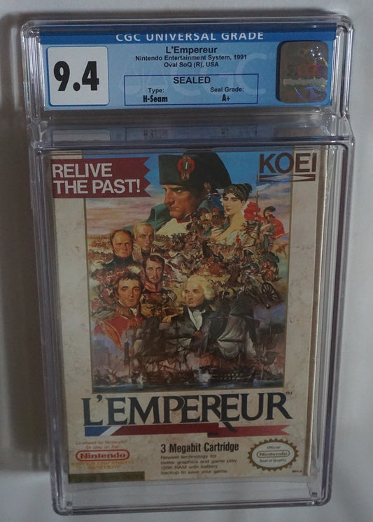L'Empereur (Nintendo NES) CGC 9.4 A+ NEW Sealed